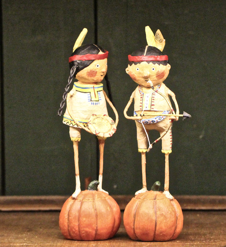thanksgiving decor using a cast of characters part five, crafts, seasonal holiday decor, thanksgiving decorations, Indian Twins in my armoire The siblings were first featured different image on TLLG s FB Page