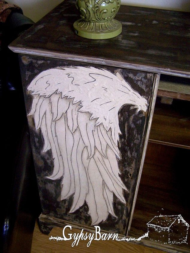 secrets revealed the angel wing cubby creation by gypsy barn, organizing, painted furniture, Sanded off stained over lots of fun new texture But it needed that one punch of colour Facebook or the full blog