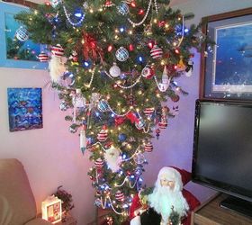 my upside down christmas tree, seasonal holiday d cor, Upside down Christmas tree