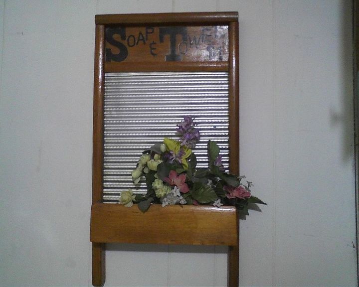 this was an old used washboard i have it in my laundry room, home decor, recycled item