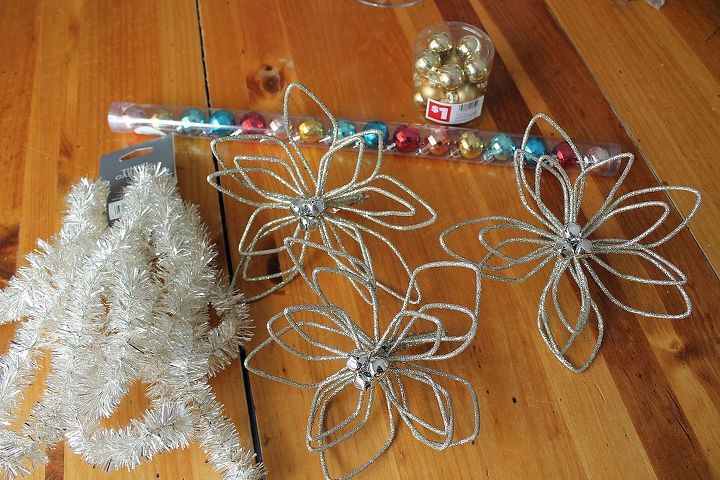 christmas wreath tutorial, christmas decorations, crafts, seasonal holiday decor, wreaths, These ornaments came from Target The magnolia s have clips on the back making them easy to add