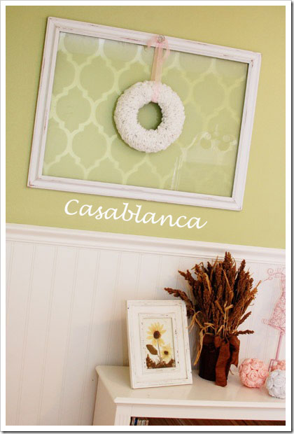 diy project stenciling on glass, crafts, doors, electrical, home decor, Casablanca Stenciled Glass Frame