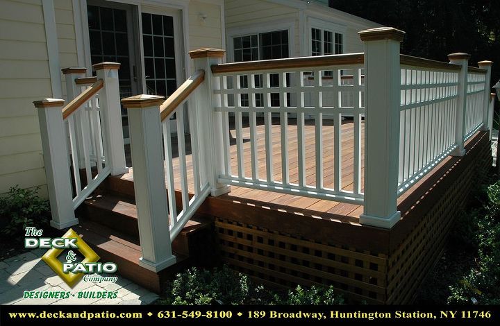 decks decks decks, decks, outdoor living, patio, pool designs, porches, spas, Ipe Decking with custom white wood rail