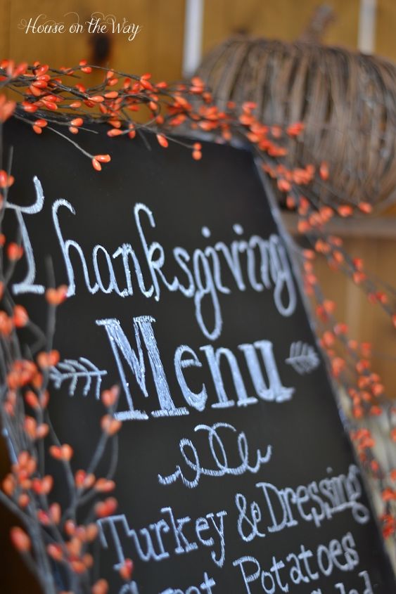 how to turn a pane of glass into a chalkboard, chalkboard paint, crafts, repurposing upcycling, seasonal holiday decor, thanksgiving decorations, A pane of glass turned into a Chalkboard Menu board for the Thanksgiving holiday
