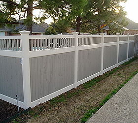 vinyl privacy fence, fences, This is a Privacy Vinyl Fence with Classic Picket Accent