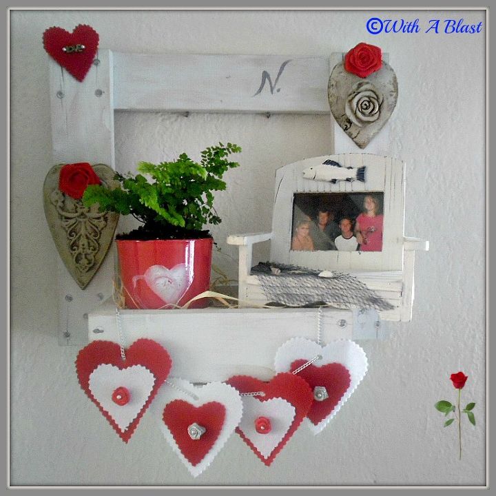 valentines wall display, seasonal holiday d cor, valentines day ideas, This is where I normally only keep my plants a plant wall box we made and put up against a dull strip of wall for the next two weeks or so it will stay the way it is now