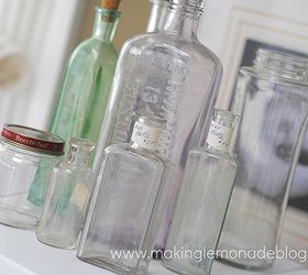 simple decorating with diy shell bottles, home decor, I collected a few bottles from various sources including vintage shops flea markets even the Dollar Store