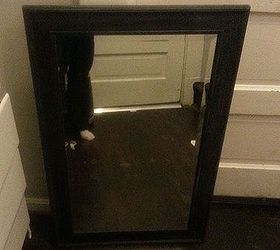 my mirror makeover only cost me 1, painted furniture