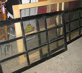 looking for ideas, windows, I was thinking of making a screen I would re paint them black gold accenting Aged black windows with gold showing thru the man made worn parts