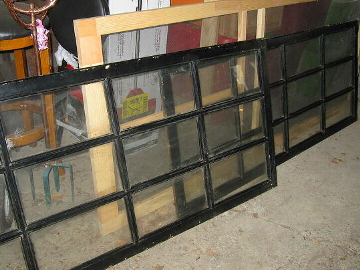 looking for ideas, windows, I was thinking of making a screen I would re paint them black gold accenting Aged black windows with gold showing thru the man made worn parts