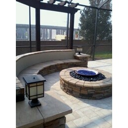 as promised in previous posts here s the finished firebowl amp completed, decks, outdoor living, Firepit seating