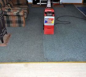 rental repairs, First pass with the carpet machine