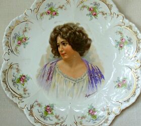 decorating with vintage the ultimate repurpose, home decor, painted furniture, Portrait plate