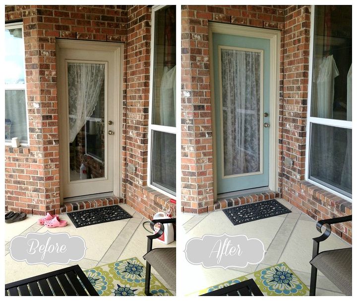 quick backdoor makeover with chalk paint, chalk paint, diy, painting, windows, Good as new