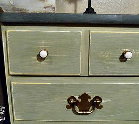husband s nightstand reveal, chalk paint, painted furniture, Original knobs and pulls