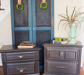 nightstand makeover with metallic glaze, painted furniture