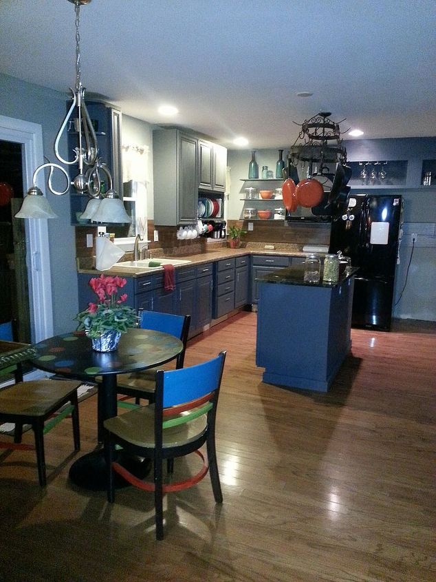 a fab kitchen rehab, diy, home decor, home improvement, kitchen backsplash, kitchen design, kitchen island, 95 complete Still have finishing touches but the transformation was amazing I do not like clutter and so many things are hanging or put away and out of the way