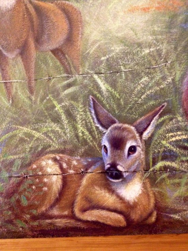 boys room hunting mural, bedroom ideas, home decor, painting, Fawn detailed
