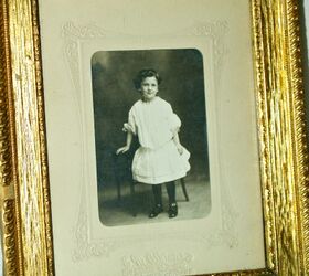 decorating with vintage the ultimate repurpose, home decor, painted furniture, Framed cabinet card of a little girl