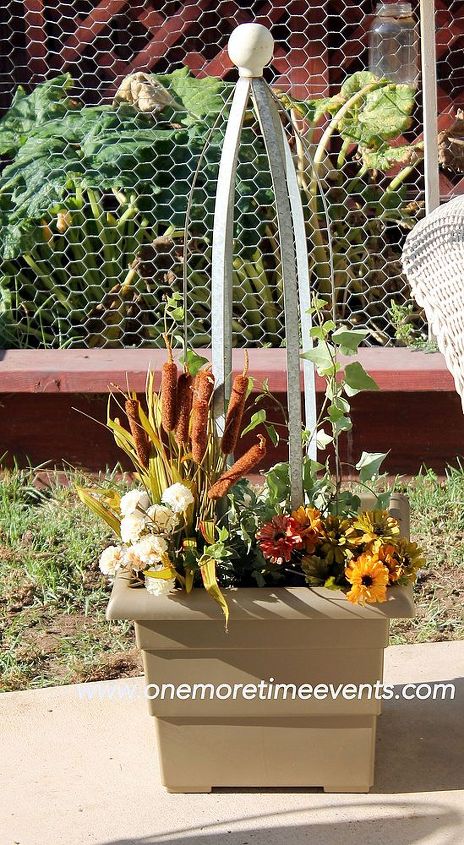 fall small container gardening and pet proof garden ideas, container gardening, flowers, gardening, Mixing Faux flowers and reals until the reals grow