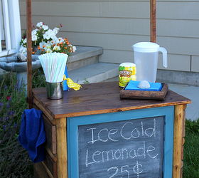 lemonade stand, diy, outdoor living, repurposing upcycling