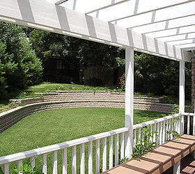 new deck amp pergola, decks, outdoor living, Room with a view of newly terraced backhill