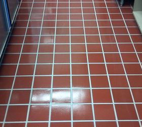 how to refinish a commericial tile floor to look like new, flooring, tile flooring, tiling, Commercial Tile Floor AFTER