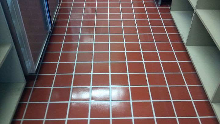 how to refinish a commericial tile floor to look like new, flooring, tile flooring, tiling, Commercial Tile Floor AFTER