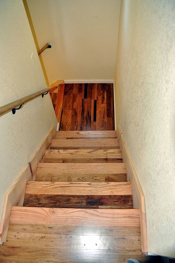 wondervu house, flooring, painted furniture, woodworking projects, stair and landing after