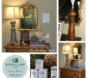 3 goodwill lamp redo with ascp, chalk paint, crafts, painting, Tell us about this photo