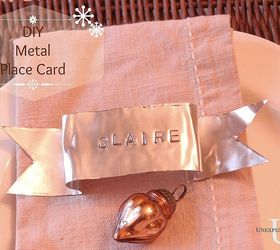 diy metal placecards for your christmas table, crafts, seasonal holiday decor