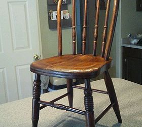 cute little chairs, painted furniture, Stained also with Minwax gel stain in Mahogany