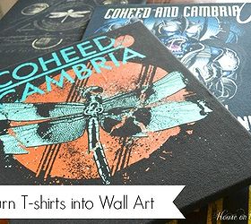 how to turn t shirts into wall art, crafts, repurposing upcycling, T shirts are easy to turn into wall art It s a great way to keep the memory of your favorite band or movie