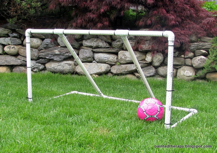 diy soccer goal a summer must, outdoor living, repurposing upcycling