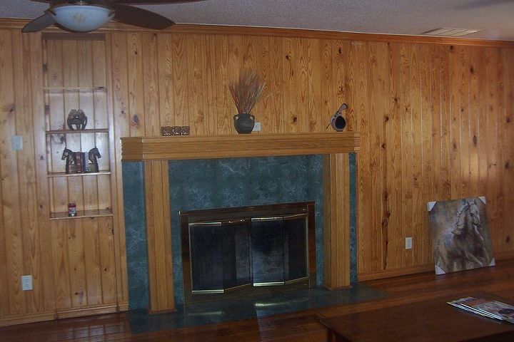 a fireplace make over, home decor, Mantle too high weird columns set within the tile ugly brass surround The stuff sitting on the mantle just landed there as I brought stuff over This is a second home