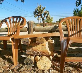 our rustic look garden in the high desert, gardening, outdoor furniture, outdoor living, painted furniture, repurposing upcycling, rustic furniture