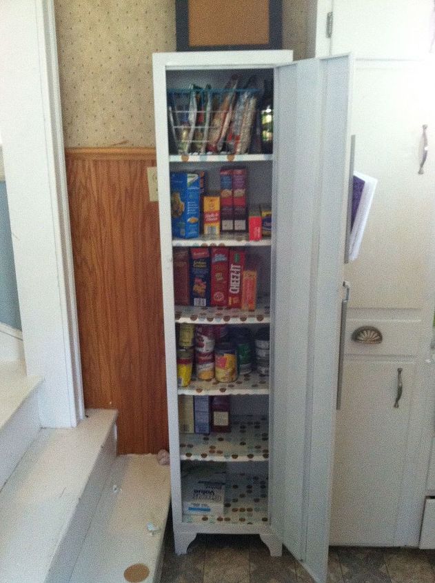 Old Metal Cabinet Turned Into Pantry Hometalk