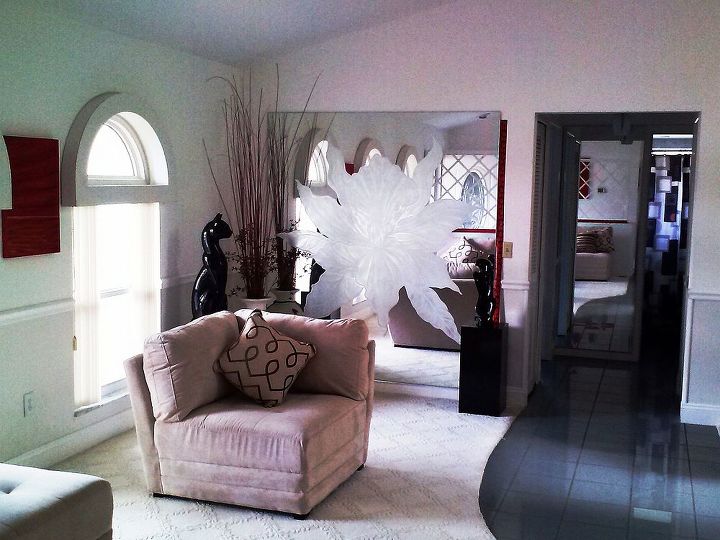 living room etched glass mirror, home decor
