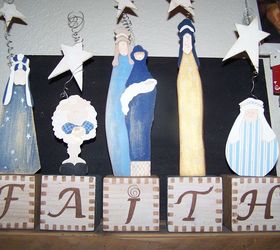 christmas decorating ideas to share by granart, christmas decorations, seasonal holiday decor, Nativity Scene by GranArt This was cut out of wood by a dear friend of mine and I painted them using acrylic paint then sprayed with acrylic to seal