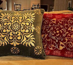 diy stenciled pillows for the holidays, crafts, painting, seasonal holiday decor, Ah Beautiful