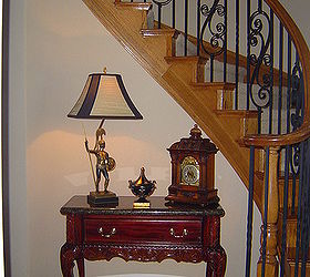 i have a design problem area in my entry foyer area staircase niche since our, home decor
