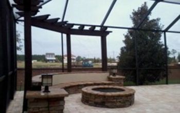 Our latest "Backyard Remodel".  Windermere Fl.  Firepit will get a copper bowl with gas torch set in blue glass.
