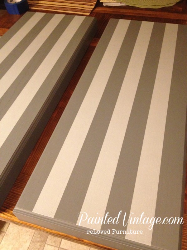 painting perfect stripes, painted furniture