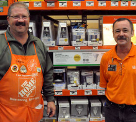 saving money at home depot, This is Greg my local HD store manager left and one of his employees right The day I took this picture they were showing me the new LED lightbulbs