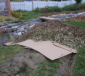 cardboard flower bed with organinc mulch or ramial chipped wood, composting, diy, flowers, gardening, go green, homesteading, landscape, woodworking projects, Cardboard Flower bed Idea See my gardening tips