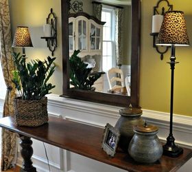 big changes on a small budget dining room makeover, dining room ideas, home decor, Consignment Store Buffet Console 450 and Mirror 50 Ballard Design Buffet Lamps Shades 170 for the pair