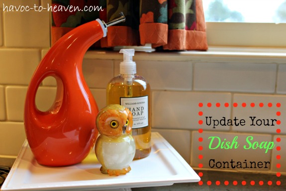 ugly dish soap makeover, home decor, Dish soap makeover