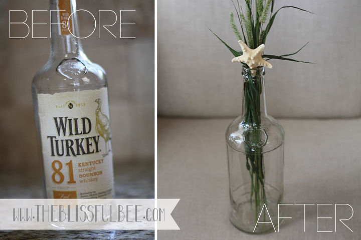 diy glass bottle up cycle, crafts, home decor, repurposing upcycling
