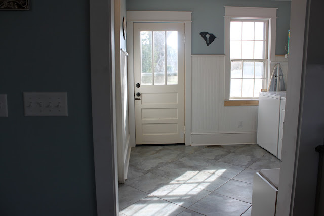 1800 s farmhouse laundry room renovation, home improvement, laundry rooms, View from the kitchen