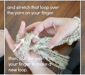 how to arm knit a blanket in only one hour, crafts